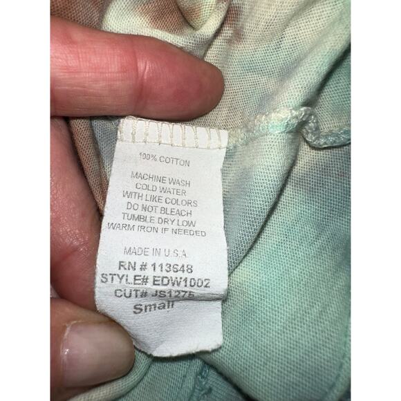 RARE VINTAGE Y2K ED HARDY TIE DYE ASIAN MOTIF LONG SLEEVED LIGHTWEIGHT TEE S - Picture 4 of 11